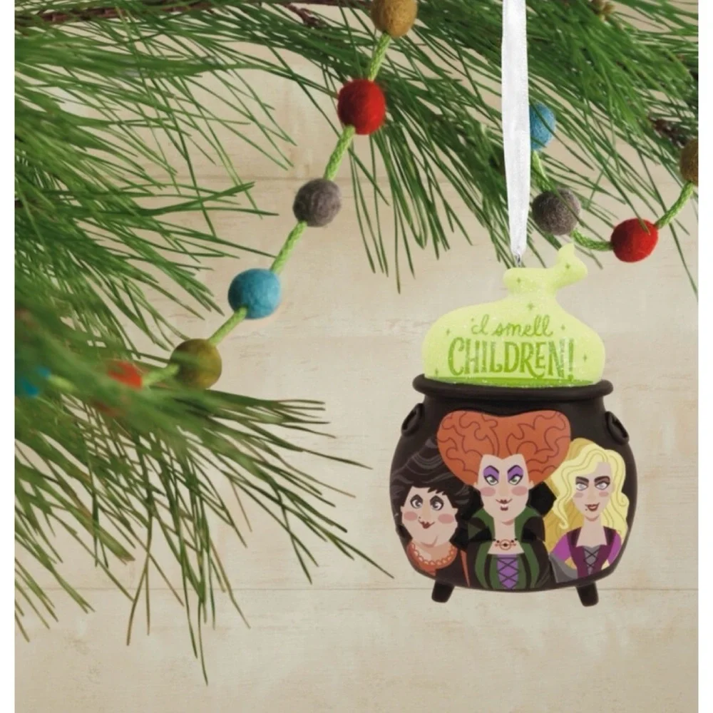(NIB) HALLMARK • Disney Hocus Pocus Sanderson Sisters Cauldron Xmas Ornament - Picture 4 of 12